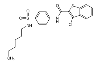 3-Chloro-N-[4-(hexylsulfamoyl)phenyl]-1-benzothiophene-2-carboxam ide 600640-88-8