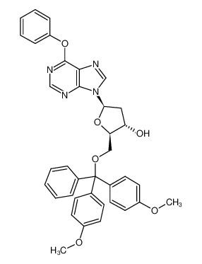 (2R,3S,5R)-2-[[(2,3-dimethoxyphenyl)-diphenylmethoxy]methyl]-5-(6-phenoxypurin-9-yl)oxolan-3-ol 133471-08-6