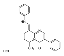 6-Methyl-3-phenyl-9-[1-phenylamino-meth-(E)-ylidene]-6,7,8,9-tetrahydro-pyrido[1,2-a]pyrimidin-4-one; hydrochloride 101478-35-7