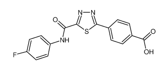 4-(5-{[(4-Fluorophenyl)amino]carbonyl}-1,3,4-thiadiazol-2-yl)benzoic acid