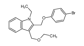 2-[(4-bromophenoxy)methyl]-3-(ethoxymethyl)-1-ethylindole 54186-23-1