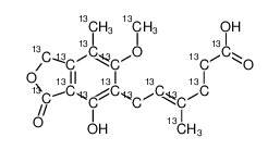 (E)-6-(4-hydroxy-6-methoxy-7-methyl-3-oxo-1H-2-benzofuran-5-yl)-4-methylhex-4-enoic acid 1202866-92-9