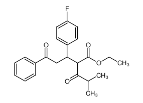 β-(4-fluorophenyl)-α-(2-methyl-1-oxopropyl)-δ-oxobenzenepentanoic acid, ethyl ester 122252-56-6