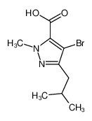 4-Bromo-3-isobutyl-1-methyl-1H-pyrazole-5-carboxylic acid 1020722-62-6