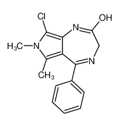 3,7-二氢-8-氯-6,7-二甲基-5-苯基-吡咯并[3,4-e]-1,4-二氮杂卓-2(1H)-酮