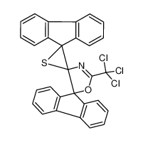 180399-11-5 Trispiro[9H-fluorene-9,5'(4'H)-oxazole-4',2''-thiirane-3'',9'''-[9H]fluorene], 2'-(trichloromethyl)- (en)