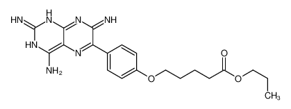 propyl 5-[4-(2,4,7-triaminopteridin-6-yl)phenoxy]pentanoate 167224-20-6