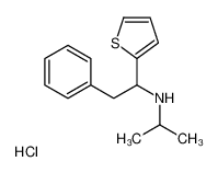 N-(2-phenyl-1-thiophen-2-ylethyl)propan-2-amine,hydrochloride 80154-65-0