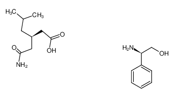 1001296-65-6 spectrum, (R)-(-)-phenylglycinol salt of (R)-(-)-3-(carbamoylmethyl)-5-methylhexanoic acid