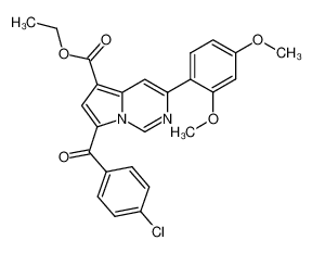 ethyl 7-(4-chlorobenzoyl)-3-(2,4-dimethoxyphenyl)pyrrolo[1,2-c]pyrimidine-5-carboxylate 302912-90-9