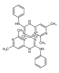 105034-56-8 structure, C26H28Cl2CuN10++