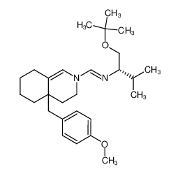 ((S)-1-tert-Butoxymethyl-2-methyl-propyl)-[1-[4a-(4-methoxy-benzyl)-4,4a,5,6,7,8-hexahydro-3H-isoquinolin-2-yl]-meth-(E)-ylidene]-amine 100466-50-0