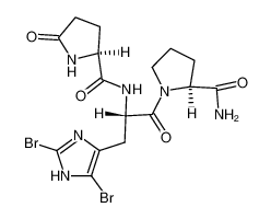 L-pyroglutamyl-2,5-dibromo-L-histidyl-L-prolineamide 83468-78-4