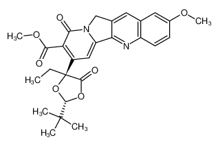 161681-92-1 methyl 7-((2R,4S)-2-(tert-butyl)-4-ethyl-5-oxo-1,3-dioxolan-4-yl)-2-methoxy-9-oxo-9,11-dihydroindolizino[1,2-b]quinoline-8-carboxylate