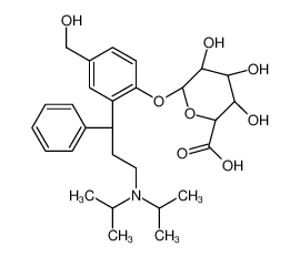 (2S,3S,4S,5R,6S)-6-[2-[(1R)-3-[di(propan-2-yl)amino]-1-phenylpropyl]-4-(hydroxymethyl)phenoxy]-3,4,5-trihydroxyoxane-2-carboxylic acid 210573-52-7