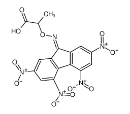 2-(2,4,5,7-Tetranitro-9-fluorenylideneaminooxy)propionic acid 66069-40-7