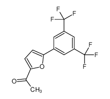 1-[5-[3,5-bis(trifluoromethyl)phenyl]furan-2-yl]ethanone 671182-34-6