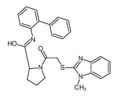 N-2-Biphenylyl-1-{[(1-methyl-1H-benzimidazol-2-yl)sulfanyl]acetyl }-L-prolinamide 916141-36-1