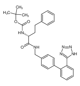 162126-45-6 spectrum, ((R)-3-Phenyl-1-{[2'-(1H-tetrazol-5-yl)-biphenyl-4-ylmethyl]-carbamoyl}-propyl)-carbamic acid tert-butyl ester