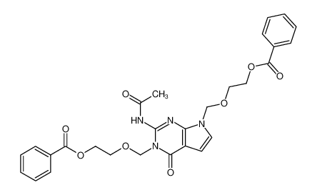 96446-02-5 spectrum, (((2-acetamido-4-oxo-3H-pyrrolo[2,3-d]pyrimidine-3,7(4H)-diyl)bis(methylene))bis(oxy))bis(ethane-2,1-diyl) dibenzoate