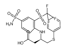 1357575-05-3 (R)-4-(phenylthio)-3-(4-sulfamoyl-2-(trifluoromethylsulfonyl)phenylamino)butanoic acid