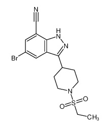 5-溴-3-1-(乙基磺酰基)-4-哌啶基-1H-吲唑-7-甲腈