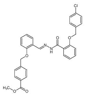 Benzoic acid, 2-[(4-chlorophenyl)methoxy]-, 2-[[2-[[4-(methoxycarbonyl)phenyl]methoxy]phenyl]methylene]hydrazide 881461-21-8