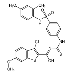 3-Chloro-N-({4-[(2,4-dimethylphenyl)sulfamoyl]phenyl}carbamothioy l)-6-methoxy-1-benzothiophene-2-carboxamide