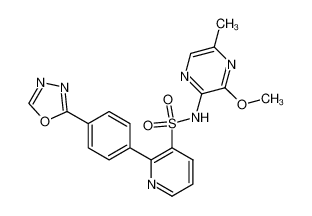N-(3-methoxy-5-methylpyrazin-2-yl)-2-[4-(1,3,4-oxadiazol-2-yl)phenyl]pyridine-3-sulfonamide 186497-07-4