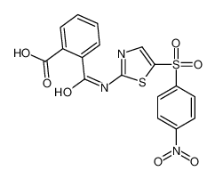 2-[[5-(4-nitrophenyl)sulfonyl-1,3-thiazol-2-yl]carbamoyl]benzoic acid 5788-78-3