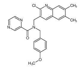 N-[(2-Chloro-6,7-dimethyl-3-quinolinyl)methyl]-N-(4-methoxybenzyl )-2-pyrazinecarboxamide