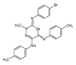 1128278-23-8 2-((4-bromophenyl)imino)-3-methyl-N-(p-tolyl)-6-(p-tolylimino)-3,6-dihydro-2H-1,3,4-selenadiazin-5-amine