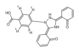 4-[(3E,5E)-3,5-bis(6-oxocyclohexa-2,4-dien-1-ylidene)-1,2,4-triazolidin-1-yl]-2,3,5,6-tetradeuteriobenzoic acid 1133425-75-8