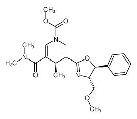 (R)-3-Dimethylcarbamoyl-5-((4S,5S)-4-methoxymethyl-5-phenyl-4,5-dihydro-oxazol-2-yl)-4-methyl-4H-pyridine-1-carboxylic acid methyl ester 101031-23-6