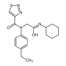 N-[2-(Cyclohexylamino)-2-oxoethyl]-N-(4-ethylphenyl)-1,2,3-thiadi azole-4-carboxamide 606115-57-5