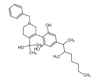 2-(1-benzyl-4-(2-hydroxypropan-2-yl)-1,2,5,6-tetrahydropyridin-3-yl)-5-(3-methyloctan-2-yl)benzene-1,3-diol 271242-28-5