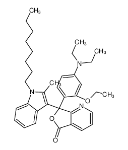 7-[4-(diethylamino)-2-ethoxyphenyl]-7-(2-methyl-1-octylindol-3-yl)furo[3,4-b]pyridin-5-one 87563-89-1