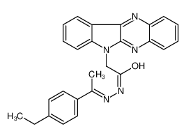 N-[(E)-1-(4-ethylphenyl)ethylideneamino]-2-indolo[3,2-b]quinoxalin-6-ylacetamide 116989-99-2