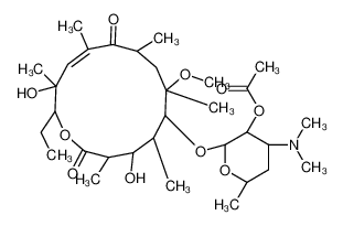 [(2S,3R,4S,6R)-4-(dimethylamino)-2-[[(3R,4S,5S,6R,7S,9R,11E,13S,14R)-14-ethyl-4,13-dihydroxy-7-methoxy-3,5,7,9,11,13-hexamethyl-2,10-dioxo-1-oxacyclotetradec-11-en-6-yl]oxy]-6-methyloxan-3-yl] acetate 198782-60-4