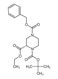 (2S)-2-ethoxycarbonylpiperazine-1,4-dicarboxylic acid 4-benzyl ester 1-tert-butyl ester 313706-16-0