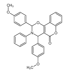 2,4-bis-(4-methoxy-phenyl)-3-phenyl-3,4-dihydro-2H-chromeno[3,4-e][1,3]oxazin-5-one