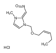 117983-10-5 [(E)-[1-methyl-3-[[(Z)-pent-2-enoxy]methyl]imidazol-2-ylidene]methyl]-oxoazanium,chloride