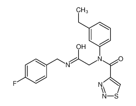 N-(3-Ethylphenyl)-N-{2-[(4-fluorobenzyl)amino]-2-oxoethyl}-1,2,3- thiadiazole-4-carboxamide 605639-09-6