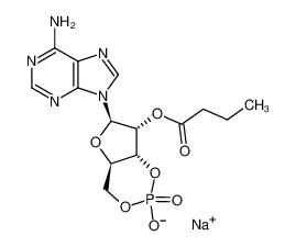 [6-(6-aminopurin-9-yl)-2-hydroxy-2-oxo-4a,6,7,7a-tetrahydro-4H-furo[3,2-d][1,3,2]dioxaphosphinin-7-yl] butanoate,sodium 55443-13-5