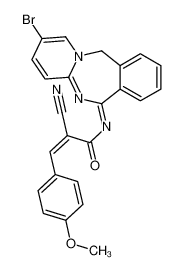 6536-02-3 N-[(6Z)-2-bromopyrido[1,2-b][2,4]benzodiazepin-6(11H)-ylidene]-2-cyano-3-(4-methoxyphenyl)prop-2-enamide