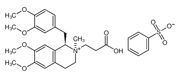 benzenesulfonate,3-[(1R,2R)-1-[(3,4-dimethoxyphenyl)methyl]-6,7-dimethoxy-2-methyl-3,4-dihydro-1H-isoquinolin-2-ium-2-yl]propanoic acid