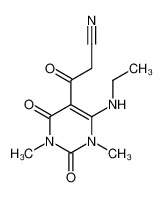 3-[4-(ethylamino)-1,3-dimethyl-2,6-dioxopyrimidin-5-yl]-3-oxopropanenitrile 132373-28-5