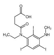 4-[N-ethyl-2,4,6-triiodo-3-(methylamino)anilino]-4-oxobutanoic acid 37863-70-0