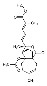 Methyl (2E,4E)-5-[(1R,7S,8S,9R)-7-acetoxy-4,9-dimethyl-11-oxo-10-oxatricyclo[6.3.2.0<sup>1,7</sup>]tridec-3-en-9-yl]-2-methyl-2,4-pentadienoate 82508-33-6