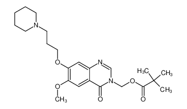 288383-73-3 spectrum, 6-methoxy-7-(3-piperidinopropoxy)-3-((pivaloyloxy)methyl)-3,4-dihydroquinazolin-4-one